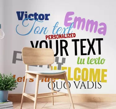 Seinätarra omalla tekstillä - Tenstickers