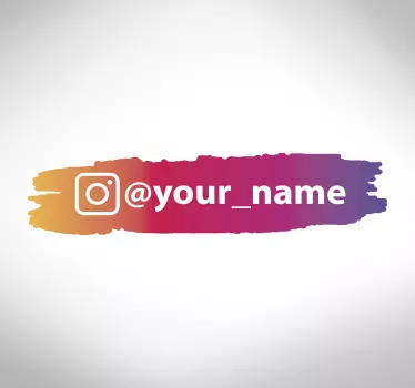 Henkilökohtainen maali-aivohalvaus instagram Kyltti tarrat - Tenstickers