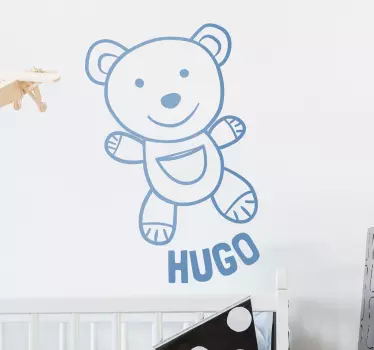 Henkilökohtainen nallekarhu seinä tarra - Tenstickers
