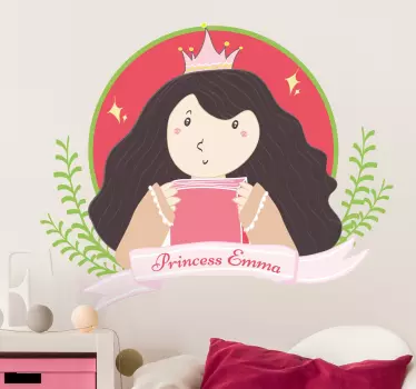 Henkilökohtainen prinsessa seinätarra - Tenstickers