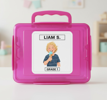 Kuvitus seinätarra lasten eväskoteloon - Tenstickers