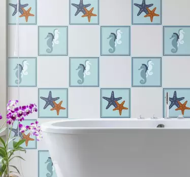 Hevosetä ja meritähti kalatarra - Tenstickers