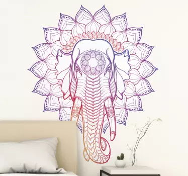 Hindumainen norsu boho villieläintarrat - Tenstickers