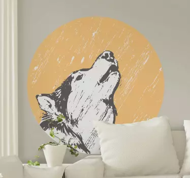 Husky ja puu Koiratarra - Tenstickers
