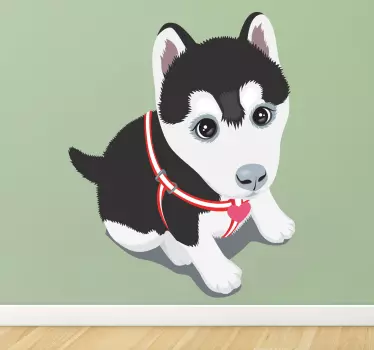 Husky pentu seinä tarra - Tenstickers
