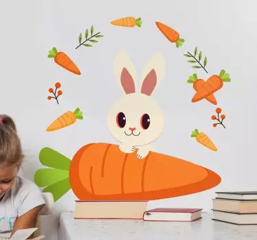 Hymyilevä pääsiäispupu muut tapahtumat seinätarra - Tenstickers