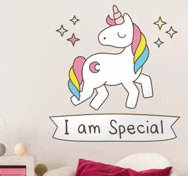 I am special yksisarvinen sisustustarra - Tenstickers
