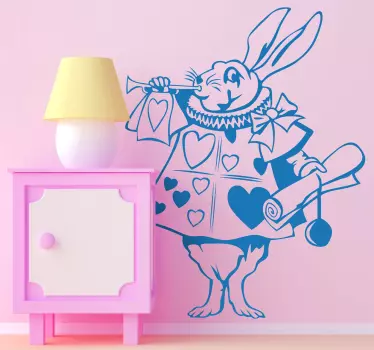 Ihmemaa kanin seinä tarra - Tenstickers