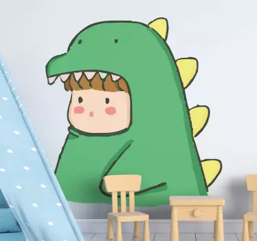 Ihmisen dinosaurus puku söpö Dinosaurustarra - Tenstickers