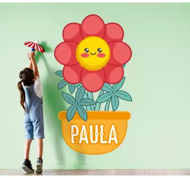 Iloiset kukat seinätarra lastenhuone - Tenstickers