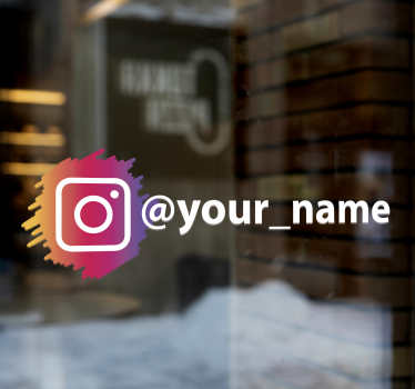 Instagram sosiaalisen median logo Kyltti tarrat - Tenstickers