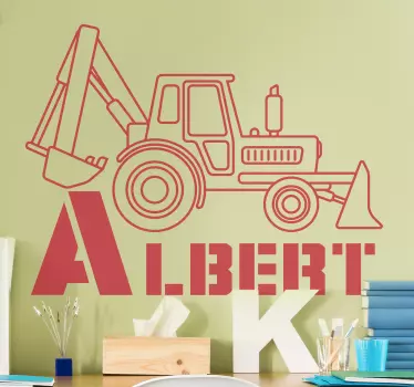 Iso alkutraktori lastenhuoneen seinätarrat - Tenstickers