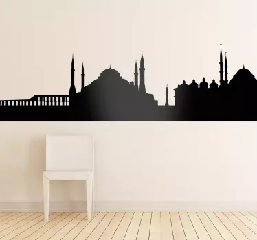 Istanbul siluetti seinä tarra - Tenstickers