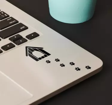 Koiran jalanjäljet läppäritarra - Tenstickers