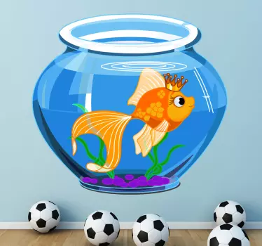 Kalaprinsessa lapsille -tarra - Tenstickers