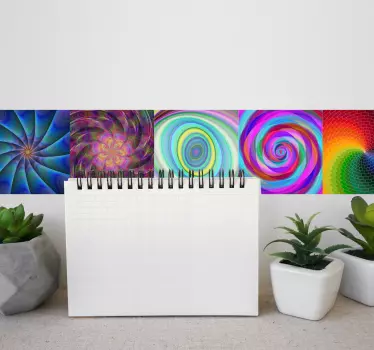 Kaleidoskooppi eri värit kehystarra - Tenstickers