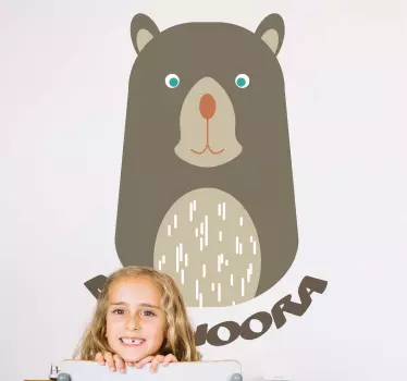 Karhu nimellä kuva valokuvatapetti - Tenstickers