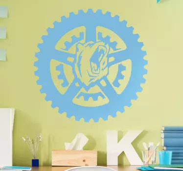 Karhu renkailla pyörätarra - Tenstickers