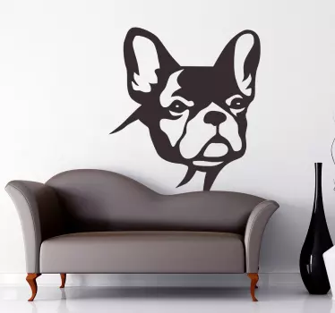Katsomassa bulldogin seinätarraa - Tenstickers