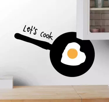Keitetään paistetun munan kanssa sisustustarrat keittiöön - Tenstickers