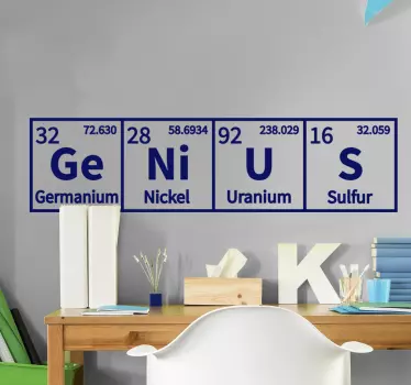 Kemiallinen nero tieteen seinätarra - Tenstickers