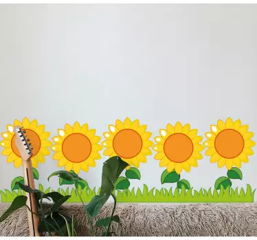 Kirkas aurinkokukka reunatarrat - Tenstickers