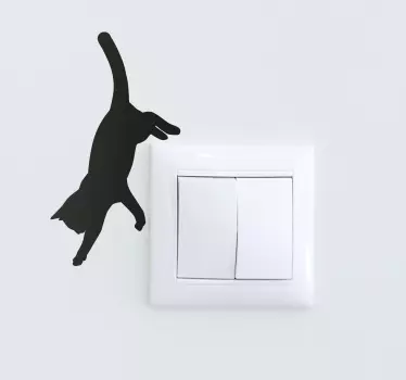 Kissa hyppäämässä koiratarra ja kissatarra - Tenstickers