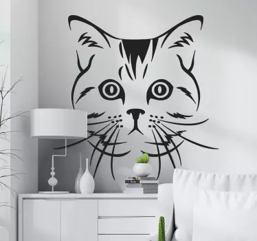 Kissa katsomassa suoraan eteenpäin eläintarra - Tenstickers