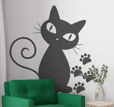 Kissan ja tassun painatus tarra lemmikki - Tenstickers