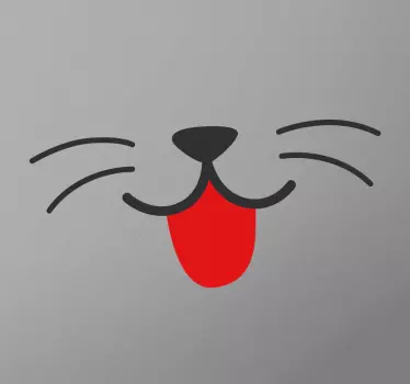Kissan suun seinälle tarra - Tenstickers