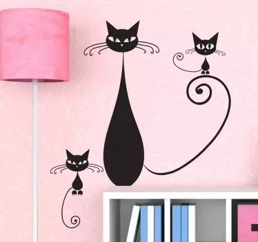 Kissaperheen lapset -tarra - Tenstickers