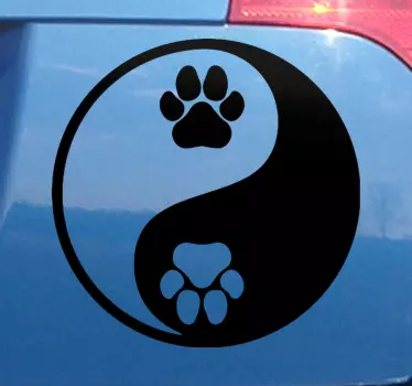 Koiran tassu yin yang autotarra - Tenstickers