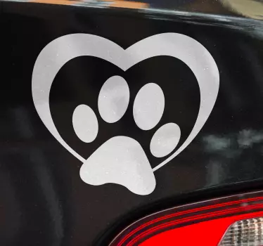 Koiran tassun painettu ajoneuvotarra - Tenstickers