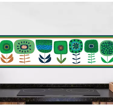 Koristereunus tarra tyylitelty kukkakuosi - Tenstickers