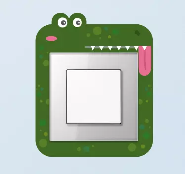 Krokotiilin valokytkimen tarra - Tenstickers