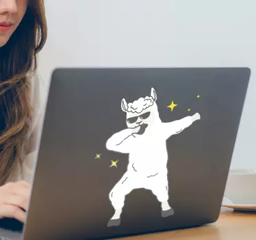 Laama höyläilevä kannettava tarra - Tenstickers