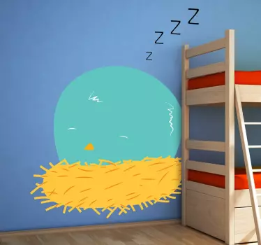 Lapset nukkuva lintu seinä tarra - Tenstickers
