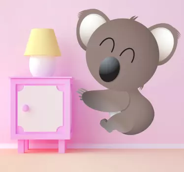 Lapset onnellinen koala karhu seinä tarra - Tenstickers