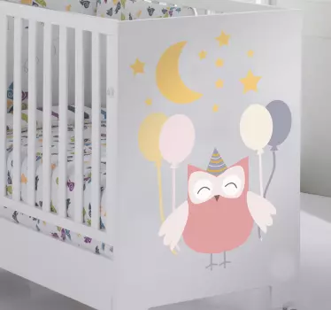 Lapset pöllö juhla lasten tarra - Tenstickers