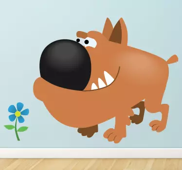 Lapset ruskea härkäkoira tarra - Tenstickers
