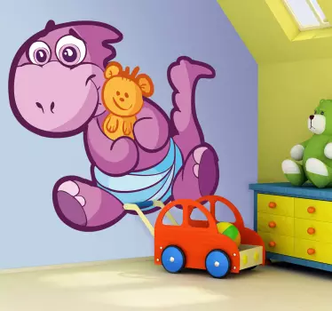 Lapsetarrat vauva violetti dinosaurus - Tenstickers