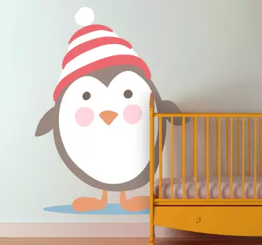 Lasten pingviini sisustustarra - Tenstickers