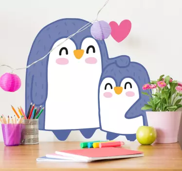 Lasten pingviinin seinä tarra - Tenstickers