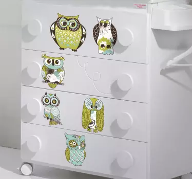 Lasten pöllön tarran kokoelma - Tenstickers