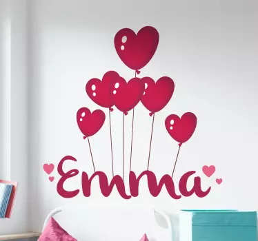Lasten seinätarra muokattava nimi - Tenstickers