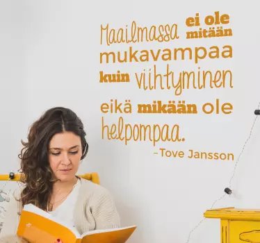 Lastenhuoneen teksti sisustustarra muumi - Tenstickers