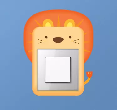 Leijona koristetarra valokytkimeen - Tenstickers