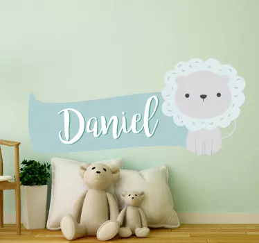 Leijona nimellä villieläin tarra - Tenstickers