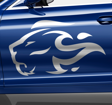 Leijonan liekkisiluetti autotarra - Tenstickers