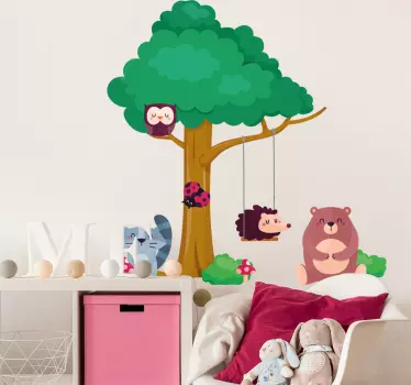 Leikkisä eläinmaailma maatilan eläintarra - Tenstickers